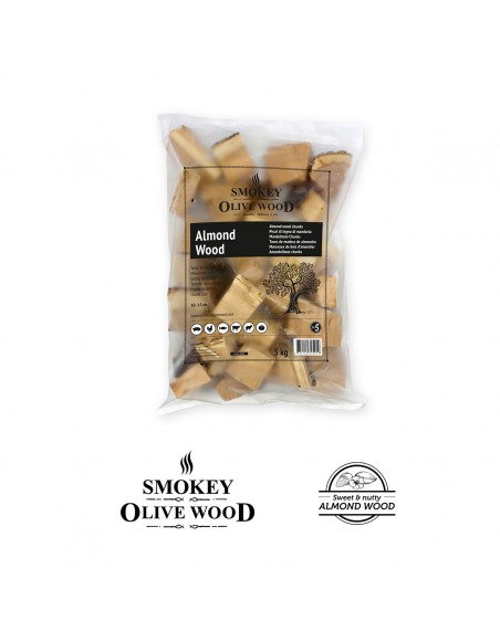 Bois d'amandier pour le fumage 1.5 kg Smokey Olive Wood