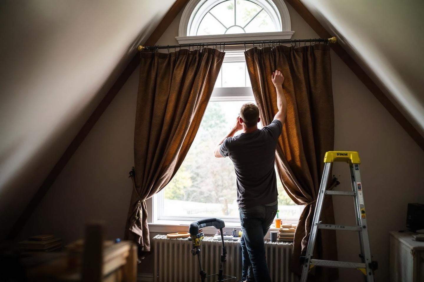 Comment fixer des rideaux sous combles : guide pratique